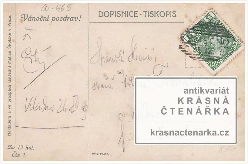 Přání VÁNOČNÍ či NOVOROČNÍ (il. Novák L.)