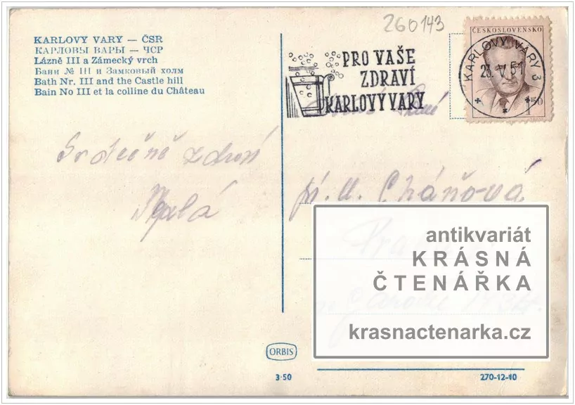 KARLOVY VARY (Lázeňský dům, tj. Lázně III)
