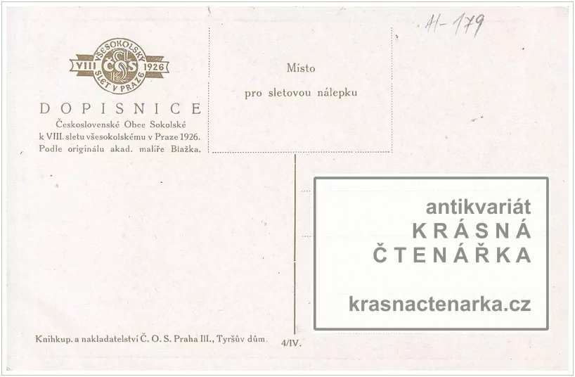 VIII. SLET VŠESOKOLSKÝ V PRAZE 1926 (il. Blažek J.)