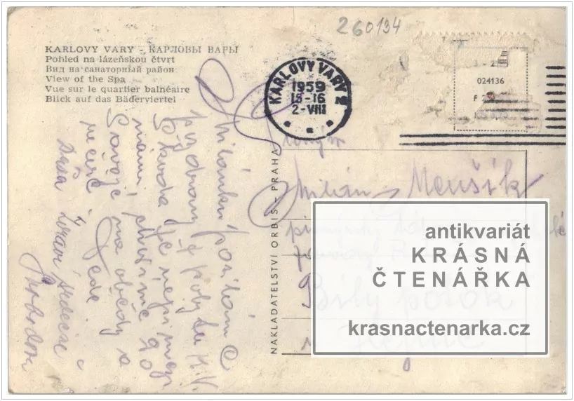 KARLOVY VARY (pohled na říčku Teplou a Vřídlo)