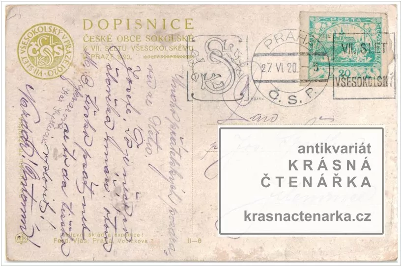 VII. SLET VŠESOKOLSKÝ V PRAZE 1920 (il. Ženíšek František)