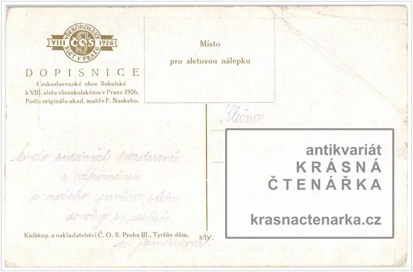 VIII. SLET VŠESOKOLSKÝ V PRAZE 1926 (il. Naske František Xaver)