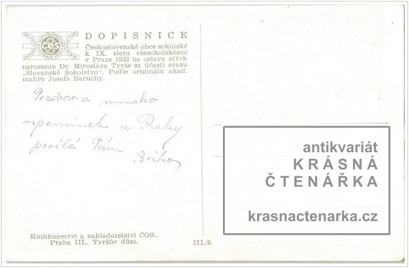 X. SLET VŠESOKOLSKÝ V PRAZE 1932 (il. Baruch Josef)