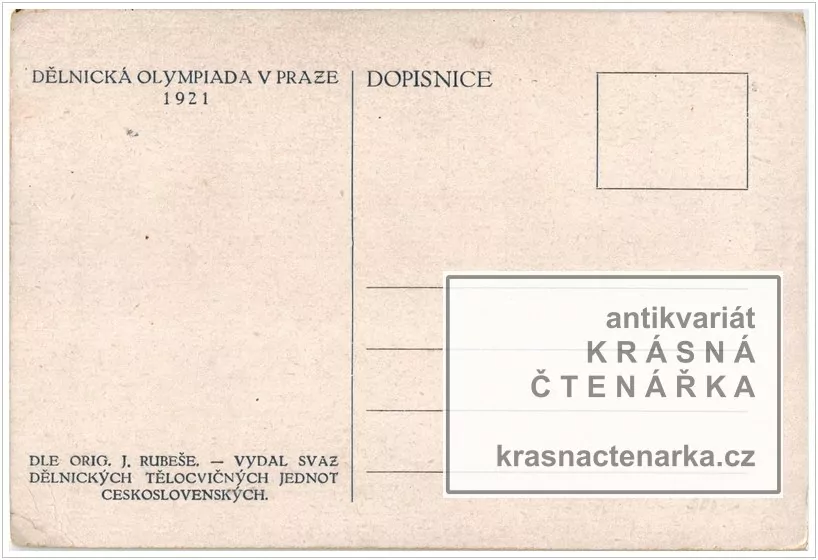 DĚLNICKÁ OLYMPIDA 1921 (il. Rubeš J.)