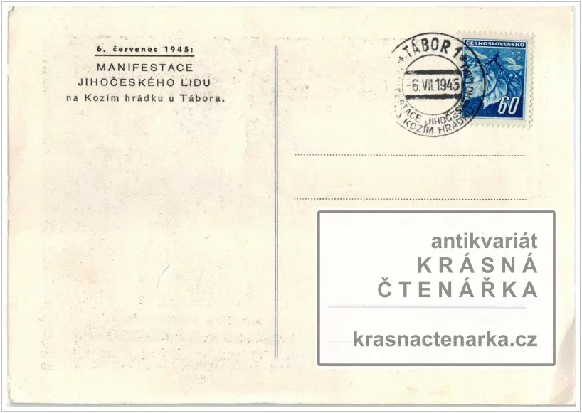 MANIFESTACE JIHOČESKÉHO LIDU na Kozím hrádku u Tábora 1945