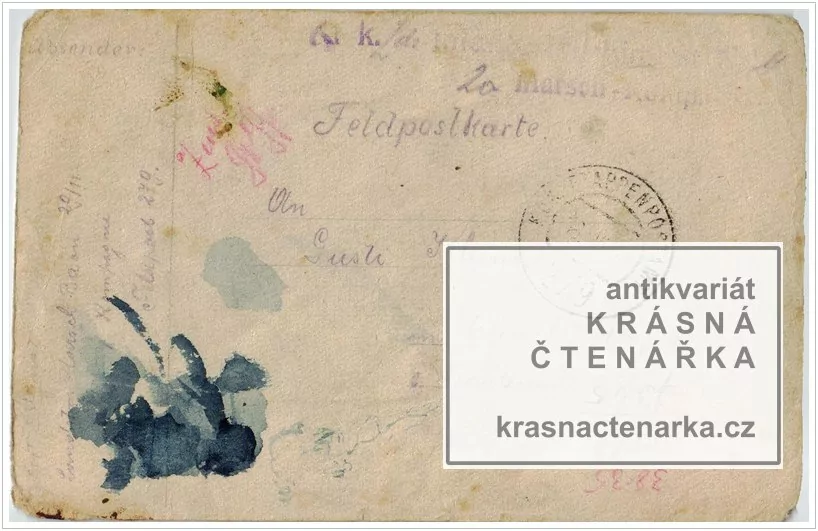 RUČNĚ MALOVANÁ pohlednice