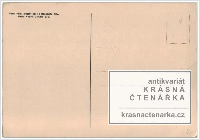 STENOGRAFICKÁ pohlednice 