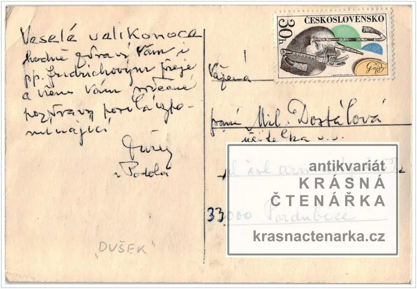 RUČNĚ MALOVANÁ pohlednice
