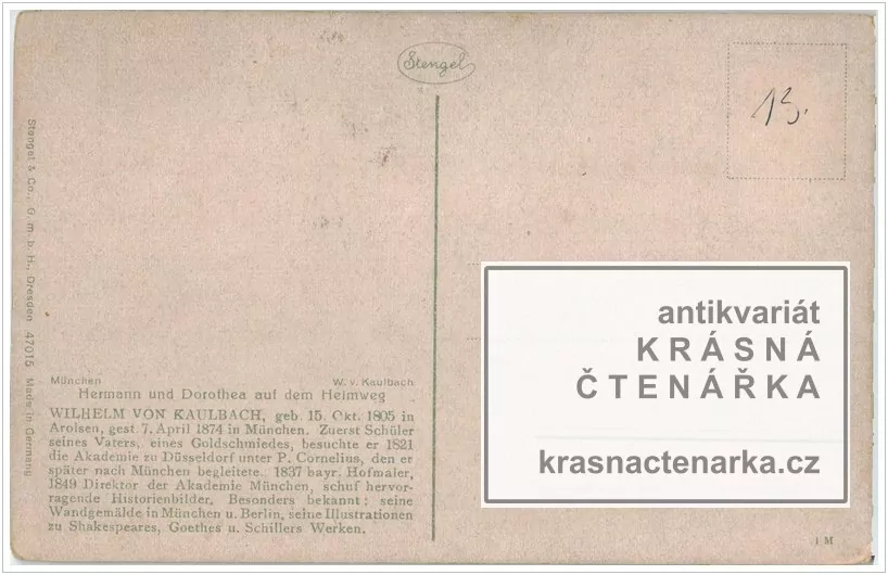 UMĚLECKÁ POHLEDNICE (il. Kaulbach Wilhelm von)