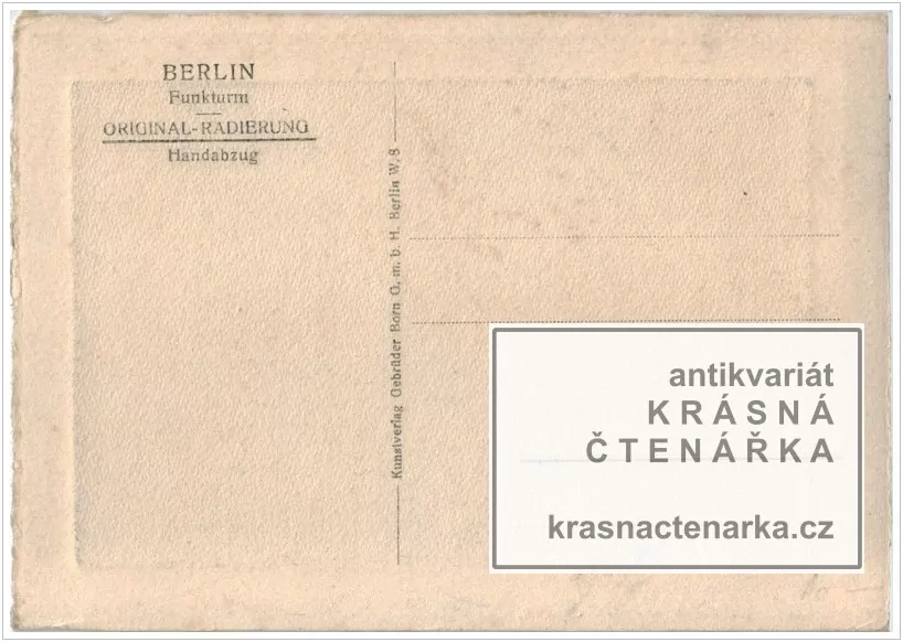 BERLÍN - UMĚLECKÝ TISK (Funkturm)