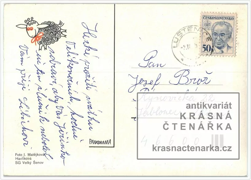 DĚTI v kroji na velikonočním přání