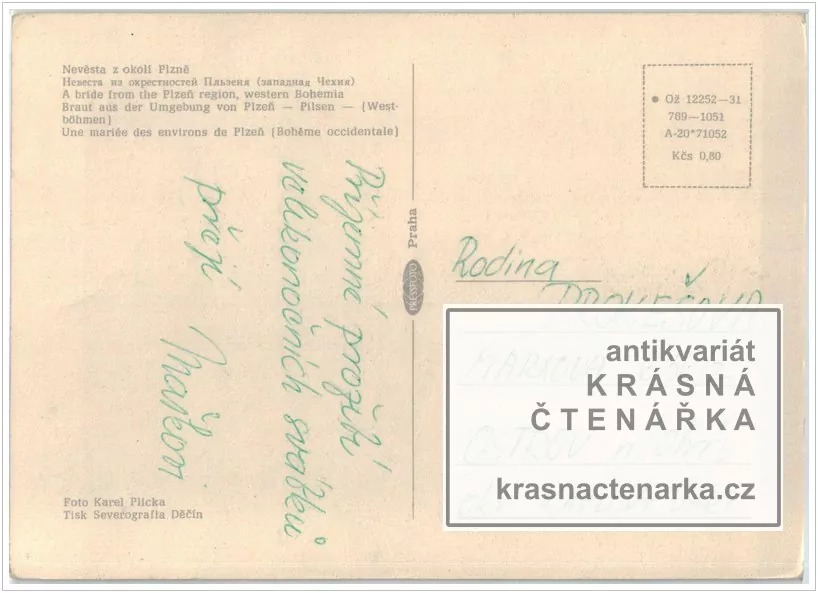 DÁMA v kroji (Nevěsta z okolí Plzně)