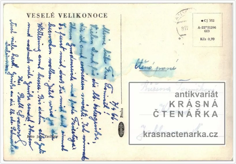 VELIKONOČNÍ přání s krojovanou panenkou