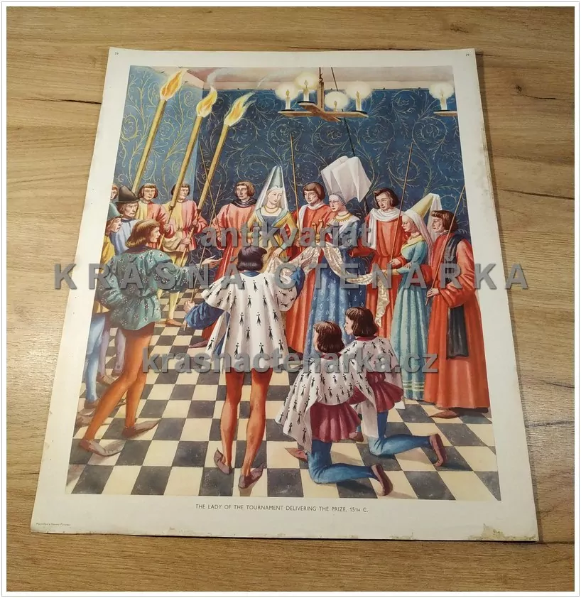 Macmillan's History Pictures: THE LADY OF THE TOURNAMENT DELIVERING THE PRIZE, 15th C.