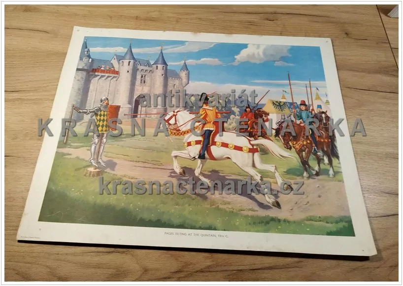 Macmillan's History Pictures: PAGES TILTING AT THE QUINTAIN, 15th C.