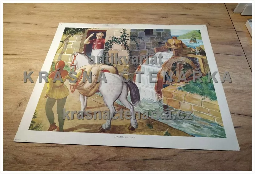 Macmillan's History Pictures: A WATER-MILL, 13th C.