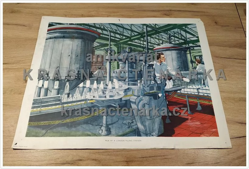 Macmillan's History Pictures: MILK AT A LONDON FILLING STATION