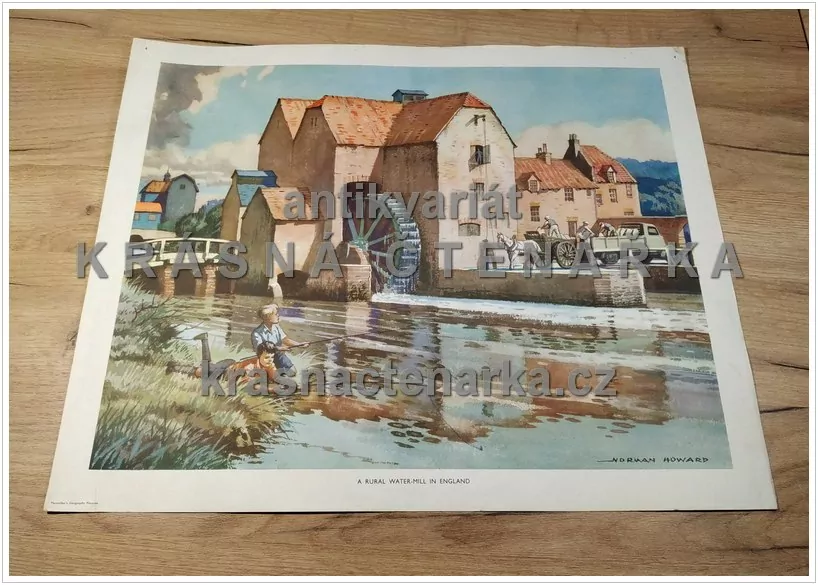 Macmillan's History Pictures: A RURAL WATER-MILL IN ENGLAND