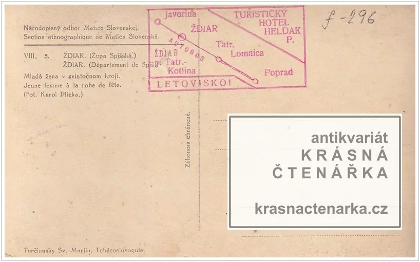 ŽENY V KROJÍCH (Mladá žena v sviatočnom kroji, Spišská župa)