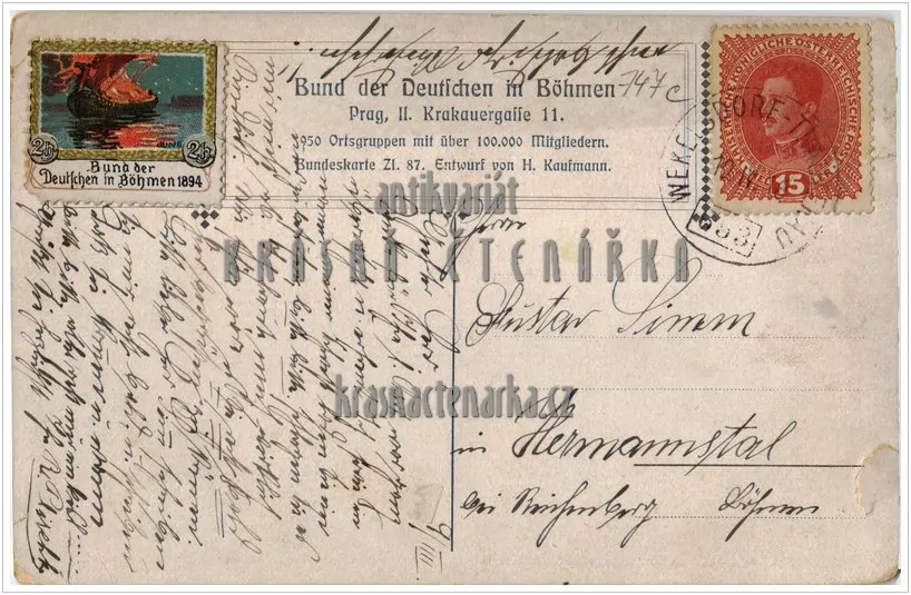 SPOLEK NĚMCŮ V ČECHÁCH, Bund der Deutschen in Böhmen (Kaufmann Hans)