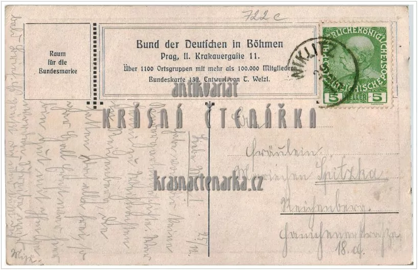 SPOLEK NĚMCŮ V ČECHÁCH, Bund der Deutschen in Böhmen (Welzl T.)