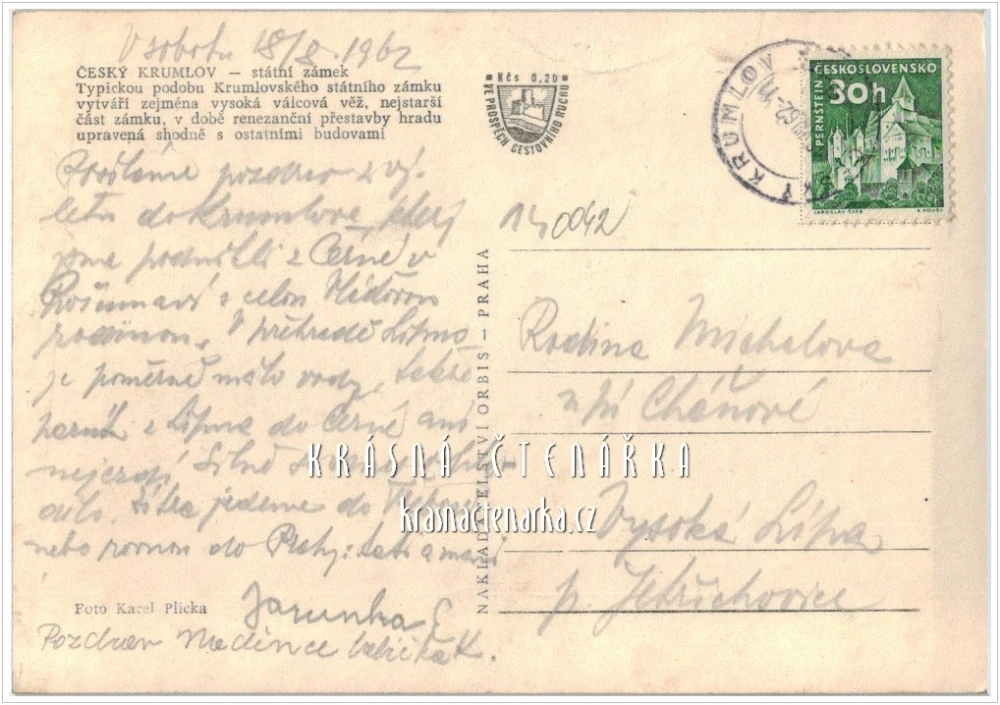 ČESKÝ KRUMLOV, Pohled na zámek