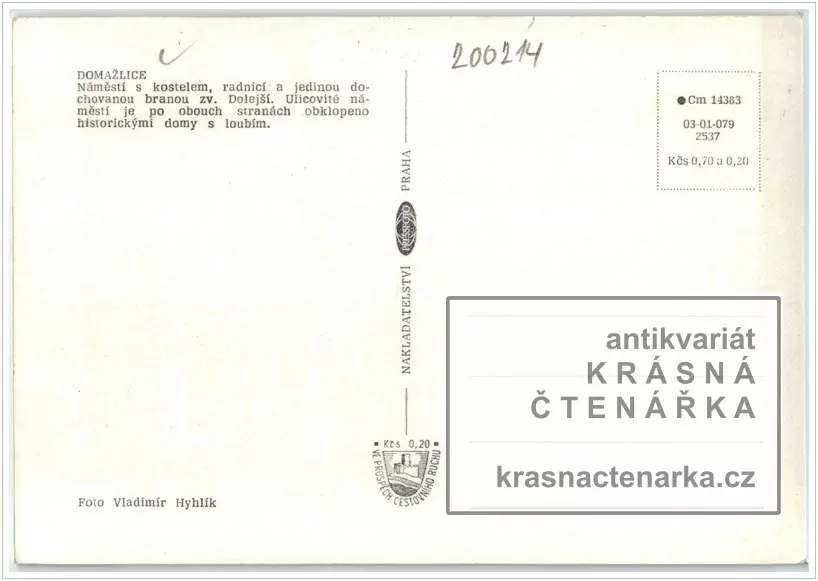 DOMAŽLICE, Náměstí Míru i s automobily