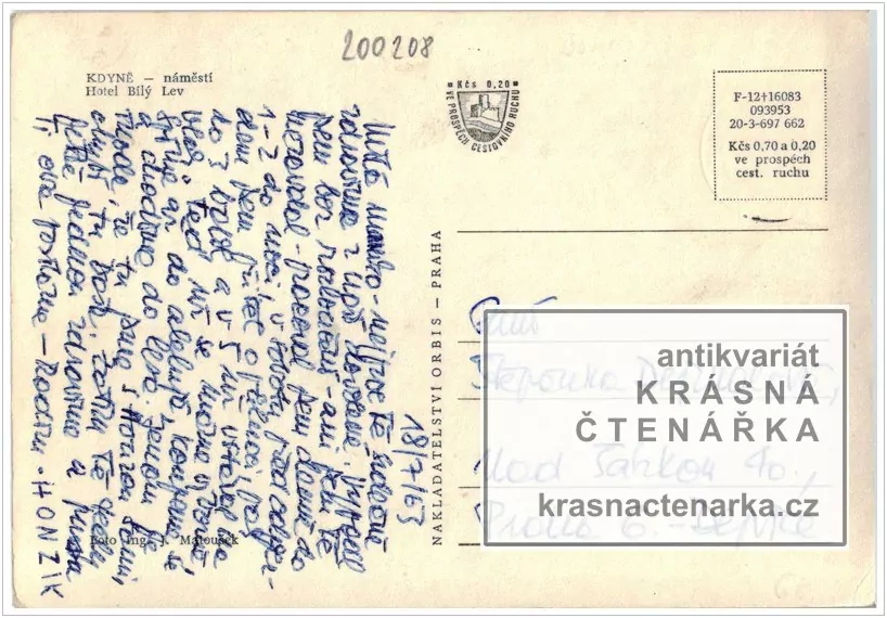 KDYNĚ, Náměstí, hotel Bílý lev i autobusy