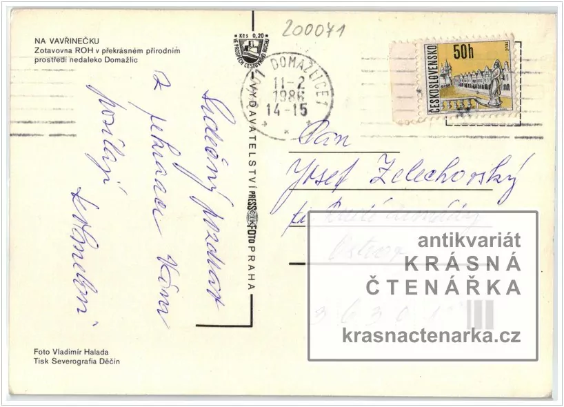 DOMAŽLICE, Zotavovna ROH Na Vavřinečku