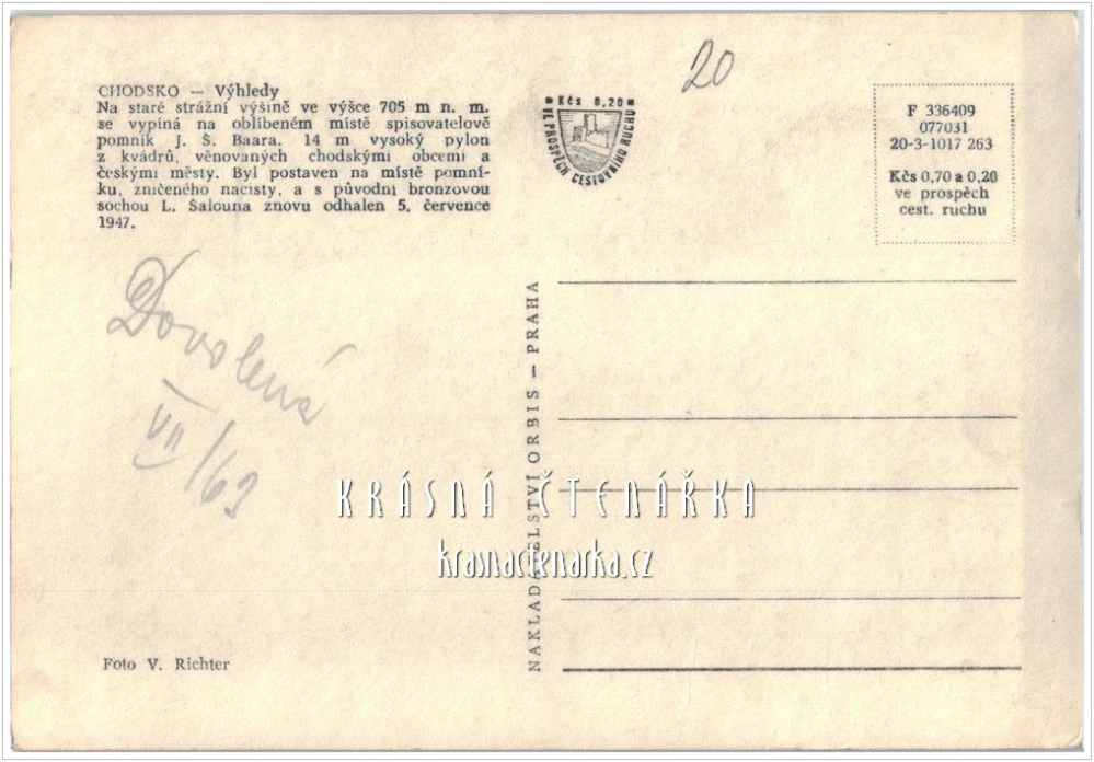 KLENČÍ POD ČERCHOVEM, Pomník Jindřicha Šimona Baara