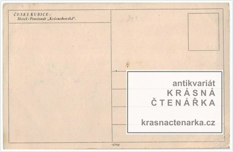 ČESKÁ KUBICE, Hotel a pensionát Krásnohorská