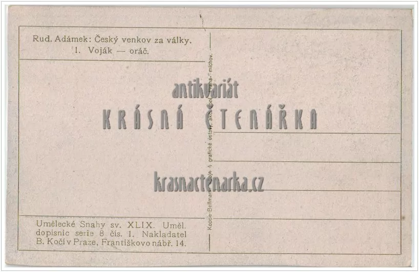 LIDSKÁ PRÁCE, Zemědělství, oráč (il. Adámek Rudolf))