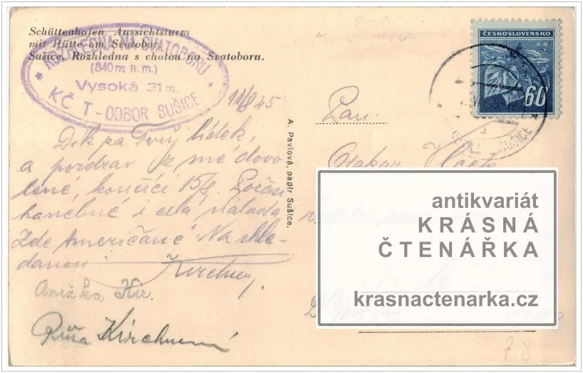 SUŠICE, Rozhledna a chata Svatobor