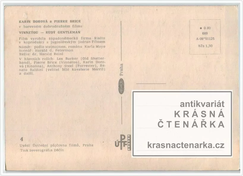 Film VINNETOU, Rudý gentleman (Pierre Brice / Karin Dor)