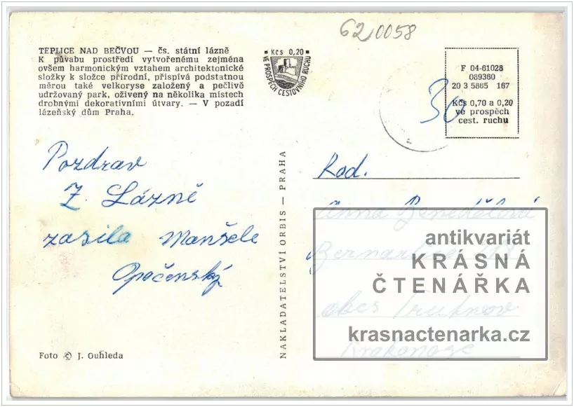 TEPLICE NAD BEČVOU Lázeňský dům Praha