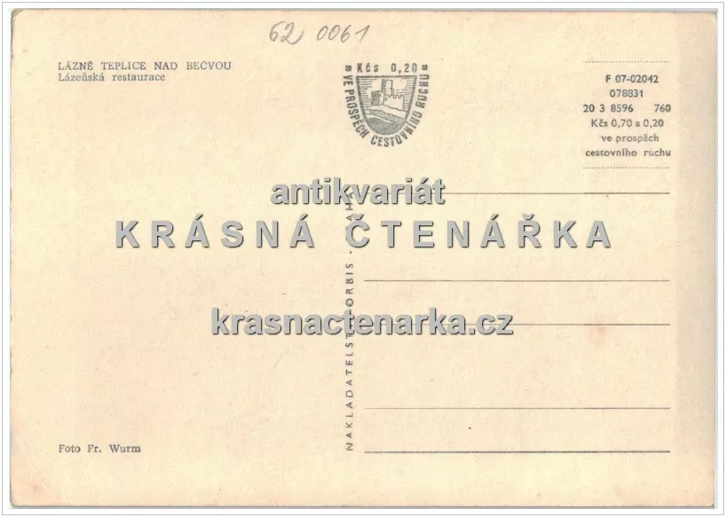 TEPLICE NAD BEČVOU, Restaurace v lázeňské budově