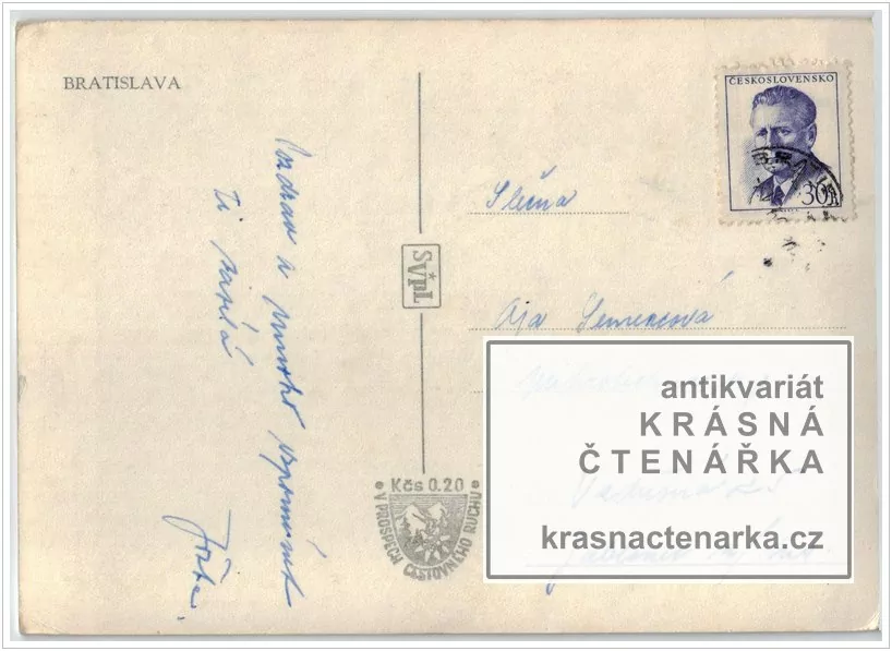 BRATISLAVA (Dunaj s parníkem a také pohled na hrad)