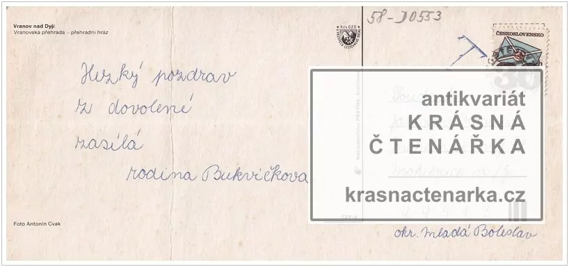 vodní nádrž a přehrada VRANOV