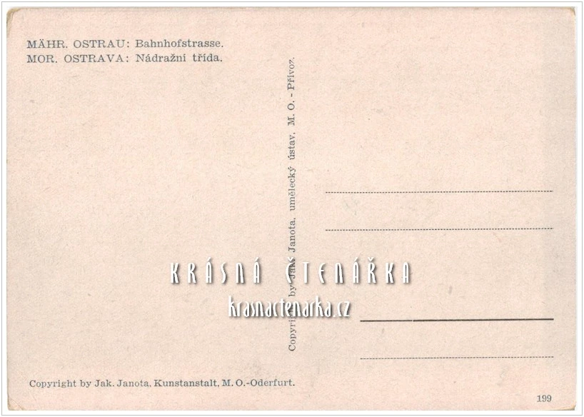 OSTRAVA na ilustrované pohlednici, Nádražní třída