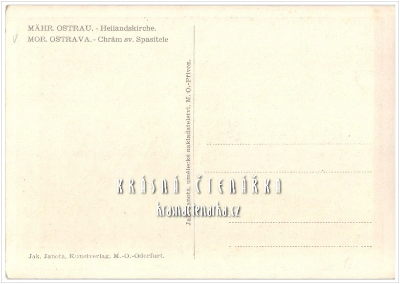 OSTRAVA na ilustrované pohlednici, Chrám sv. Spasitele