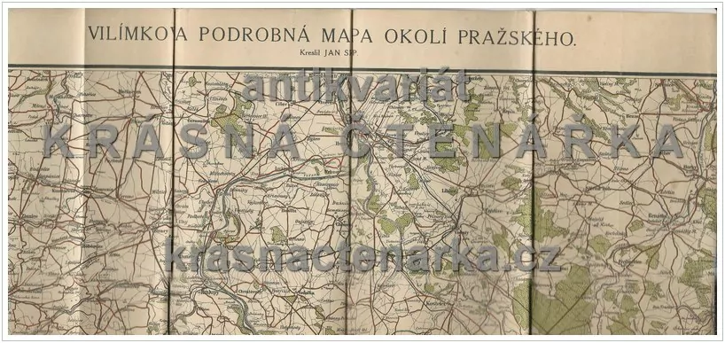 VILÍMKOVA PODROBNÁ MAPA OKOLÍ PRAŽSKÉHO