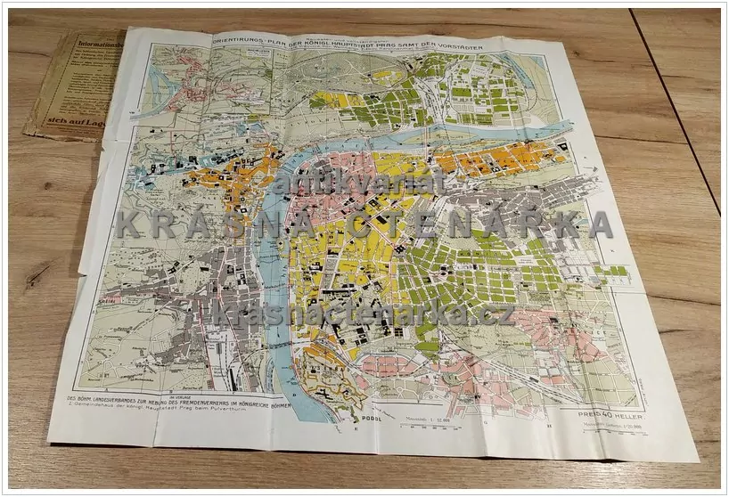 MAPA: PRAHA, Orientirungs-Plan der königl. Hauptstadt Prag samt den Vorstädten