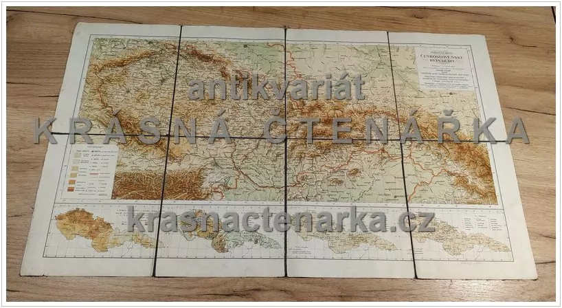 Příruční mapa ČESKOSLOVENSKÉ REPUBLIKY