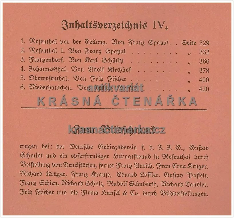 HEIMATKUNDE DES KREISES REICHENBERG in Sudetenland IV-4 (Liberecko)