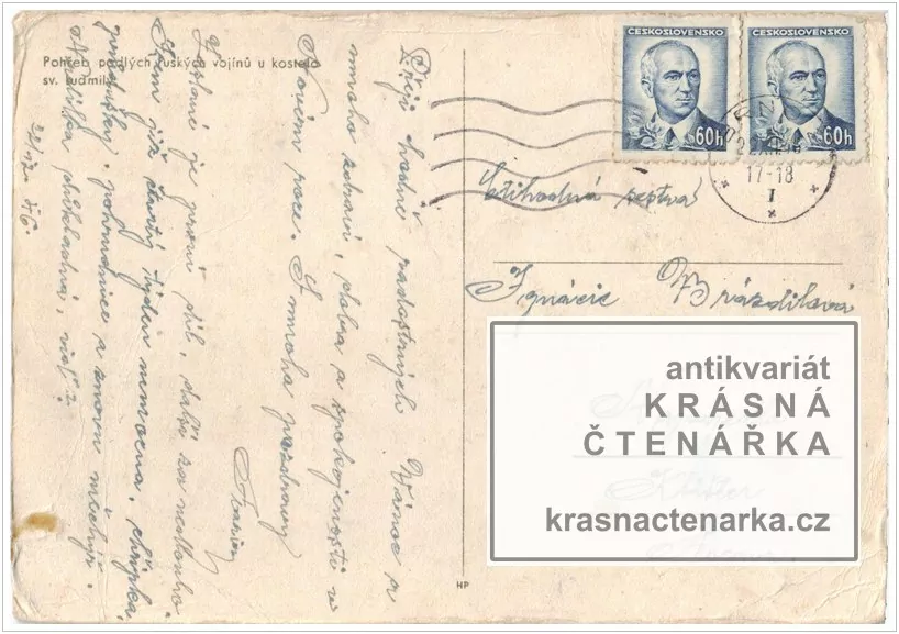 OSVOBOZENÍ PRAHY 1945, Pohřeb padlých ruských vojínů u kostela sv. Ludmily