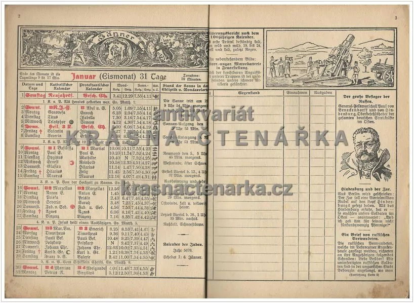 KRIEGSKALENDER 1916
