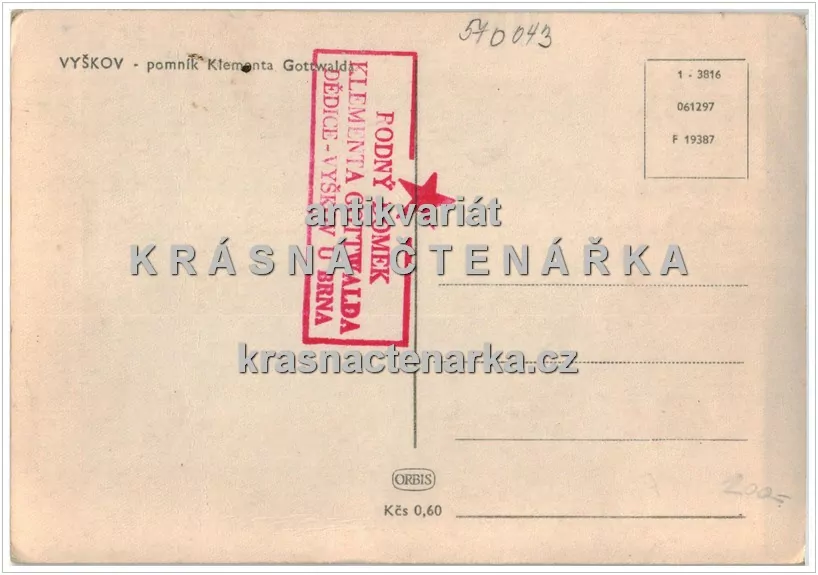 VYŠKOV, Pomník Klementa Gottwalda