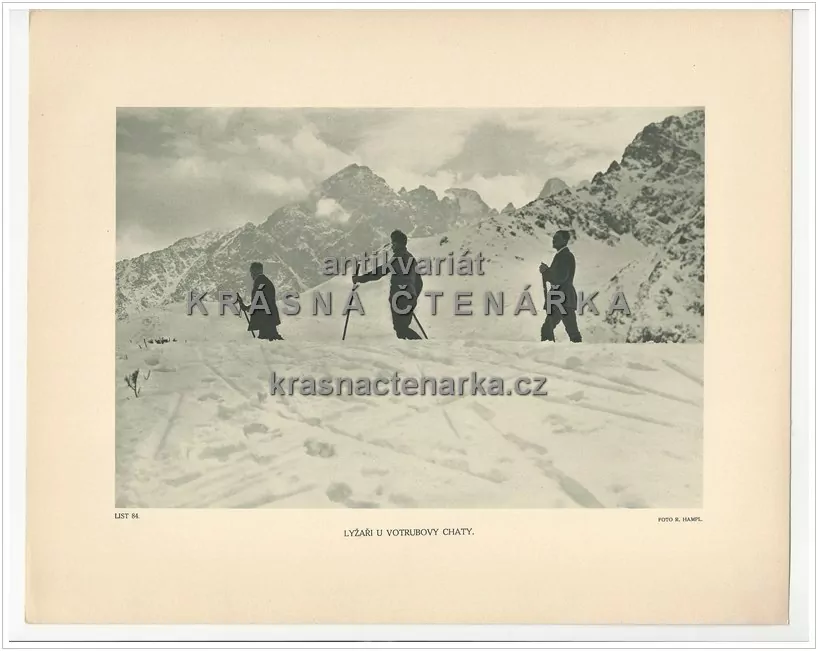 LYŽAŘI U VOTRUBOVY CHATY ... v Tatrách