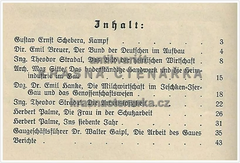 IN TREUE VEREINT, 1935 (Svaz Němců v Čechách, župa Jeschken-Iser-Gau)