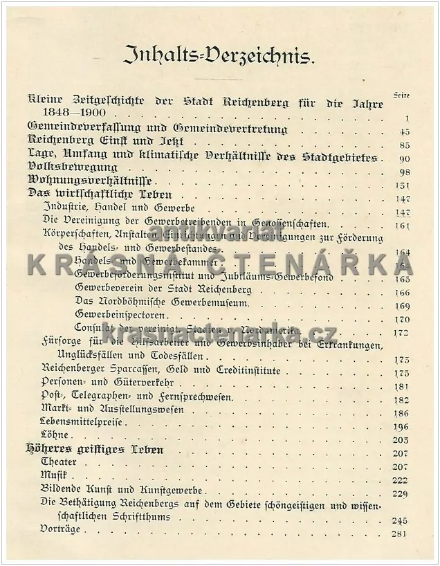 REICHENBERG IN DER ZEIT DER SELBSTVERWALTUNG vom Jahre 1850 bis 1900 (Liberec)